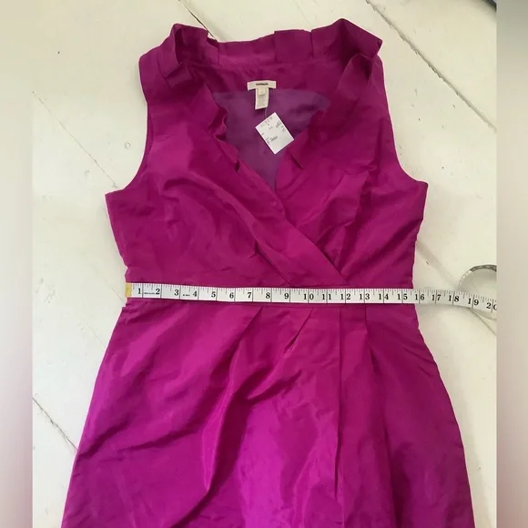 New Vintage J crew silk dress 6 8 10 dahlia wedding guest bridesmaid - Picture 8 of 9